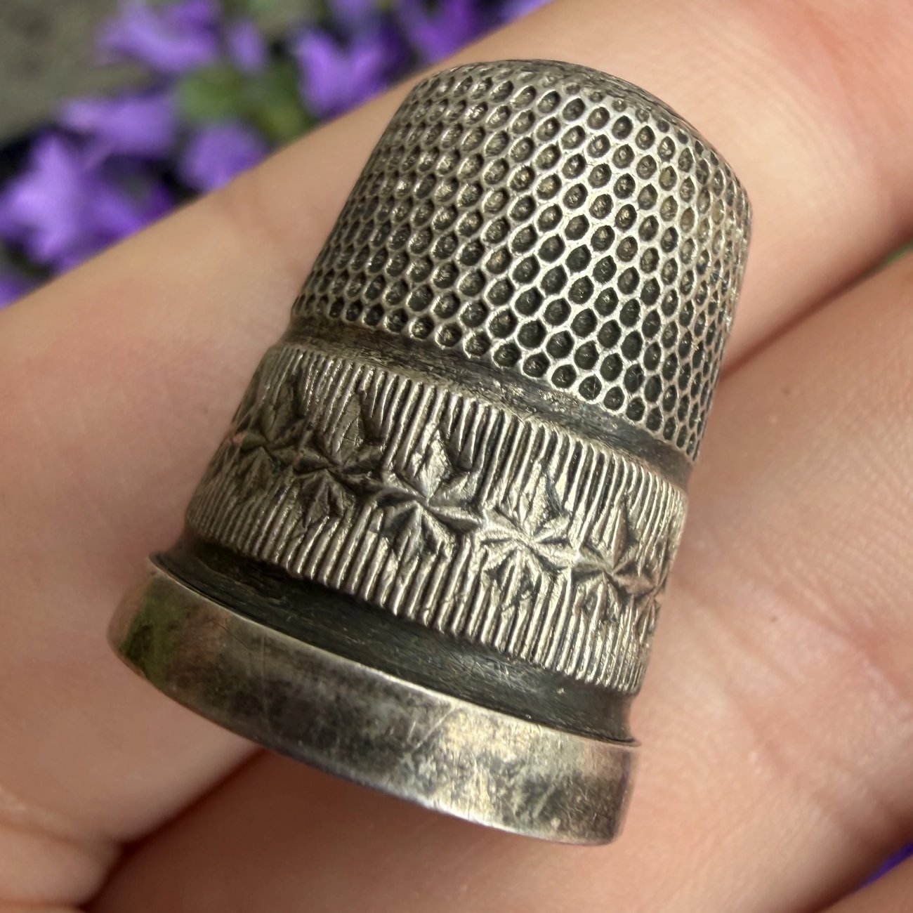 Antique Sterling Silver Charles Horner Thimble Chester Hallmarked Edwardian
