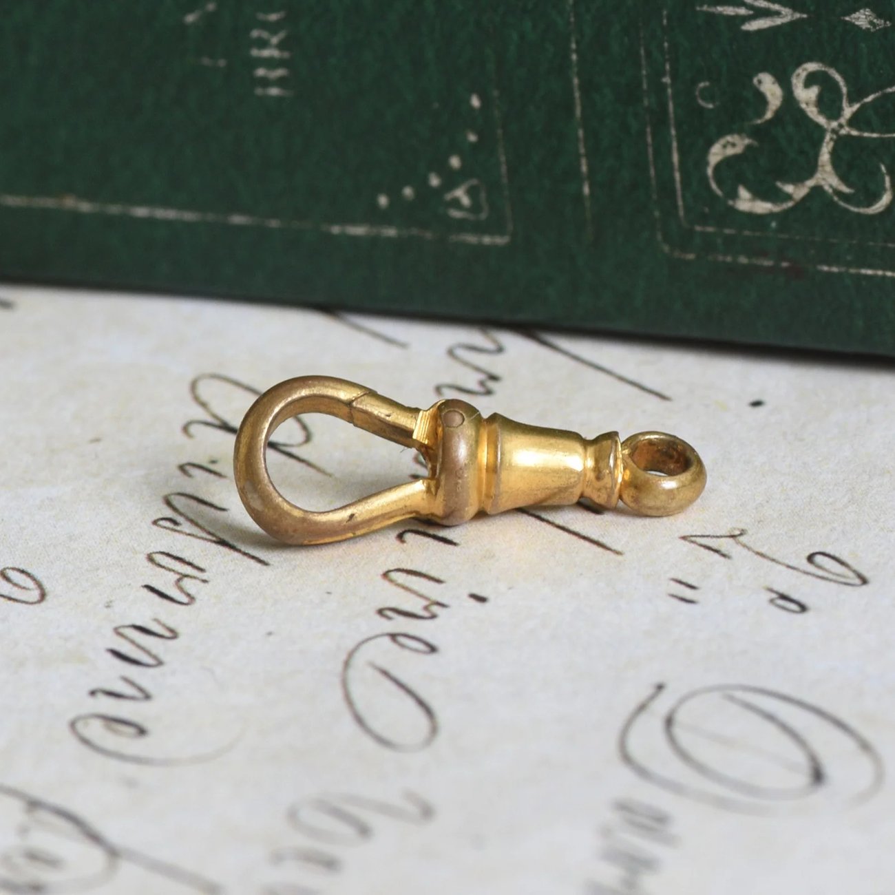 Antique Rolled Gold Dog Clip Clasp Albert Chain Fob Bolt Connector NCRCO