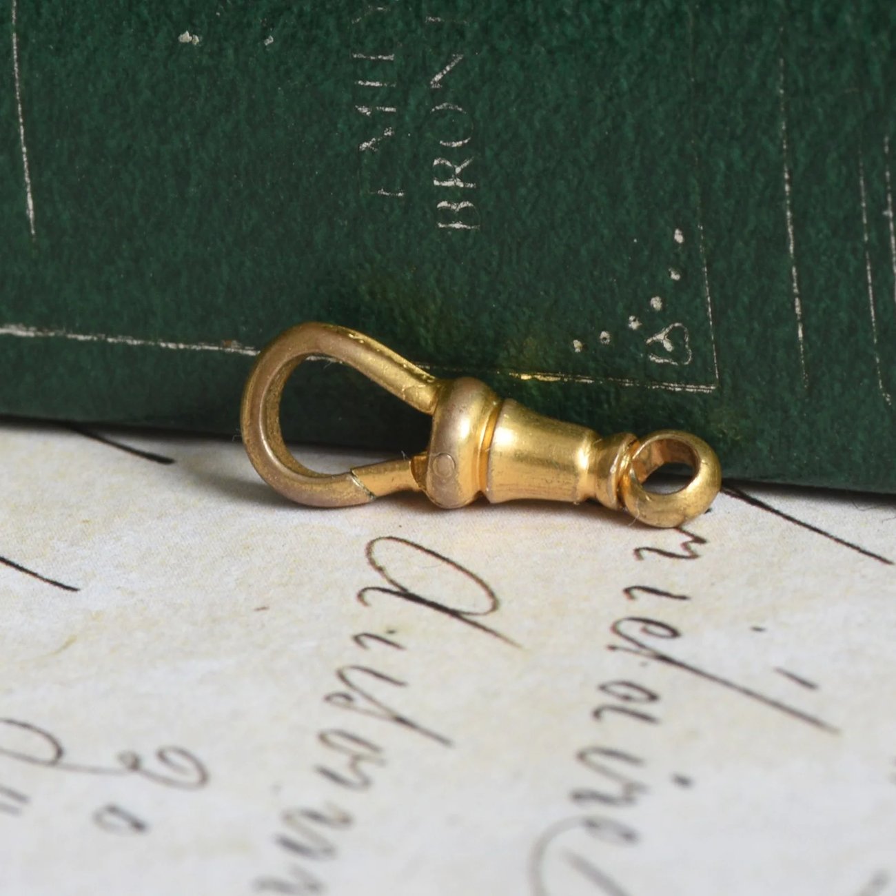 Antique Rolled Gold Dog Clip Clasp Albert Chain Fob Bolt Connector NCRCO - 2