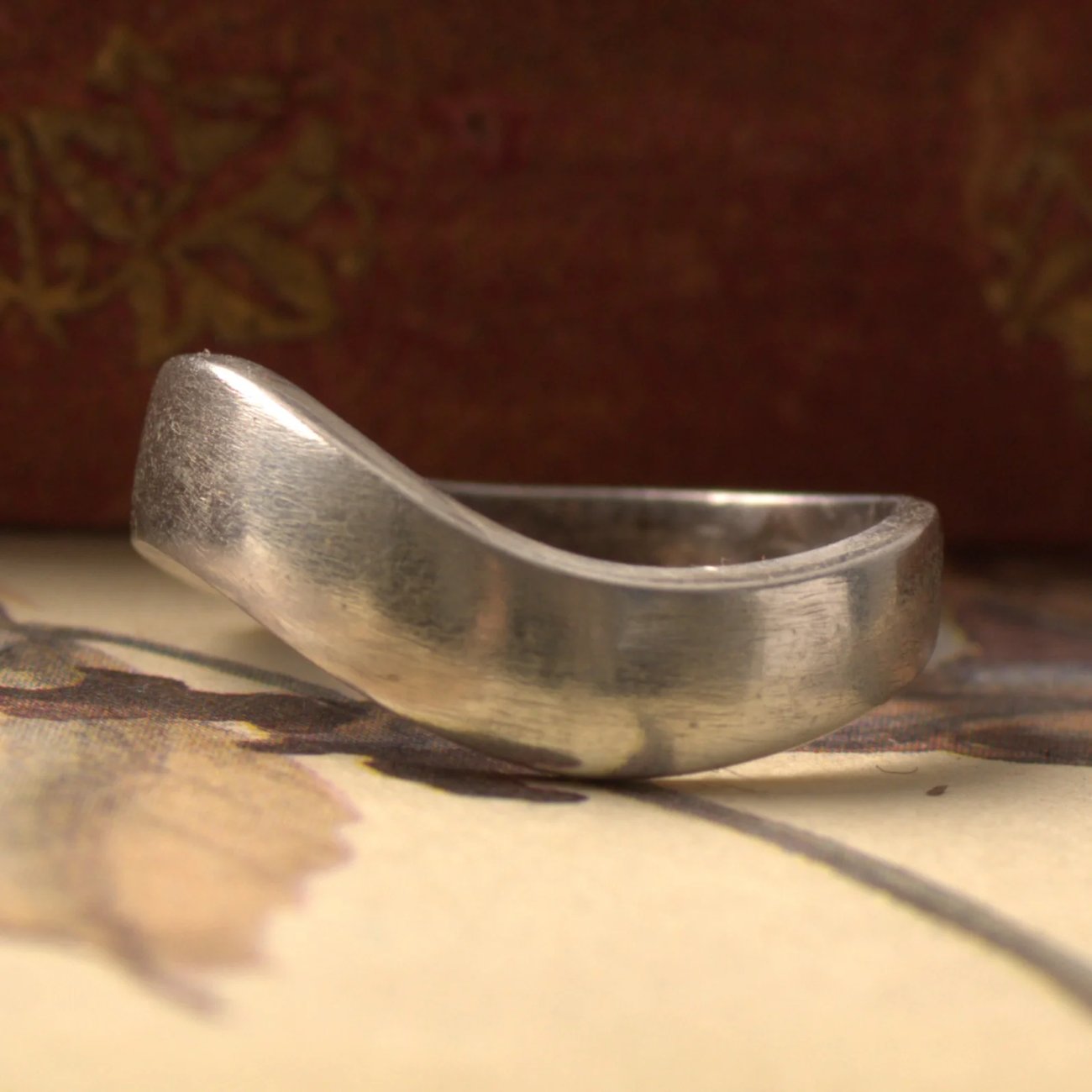 Sterling Silver Wavey Twist Stack Band Ring