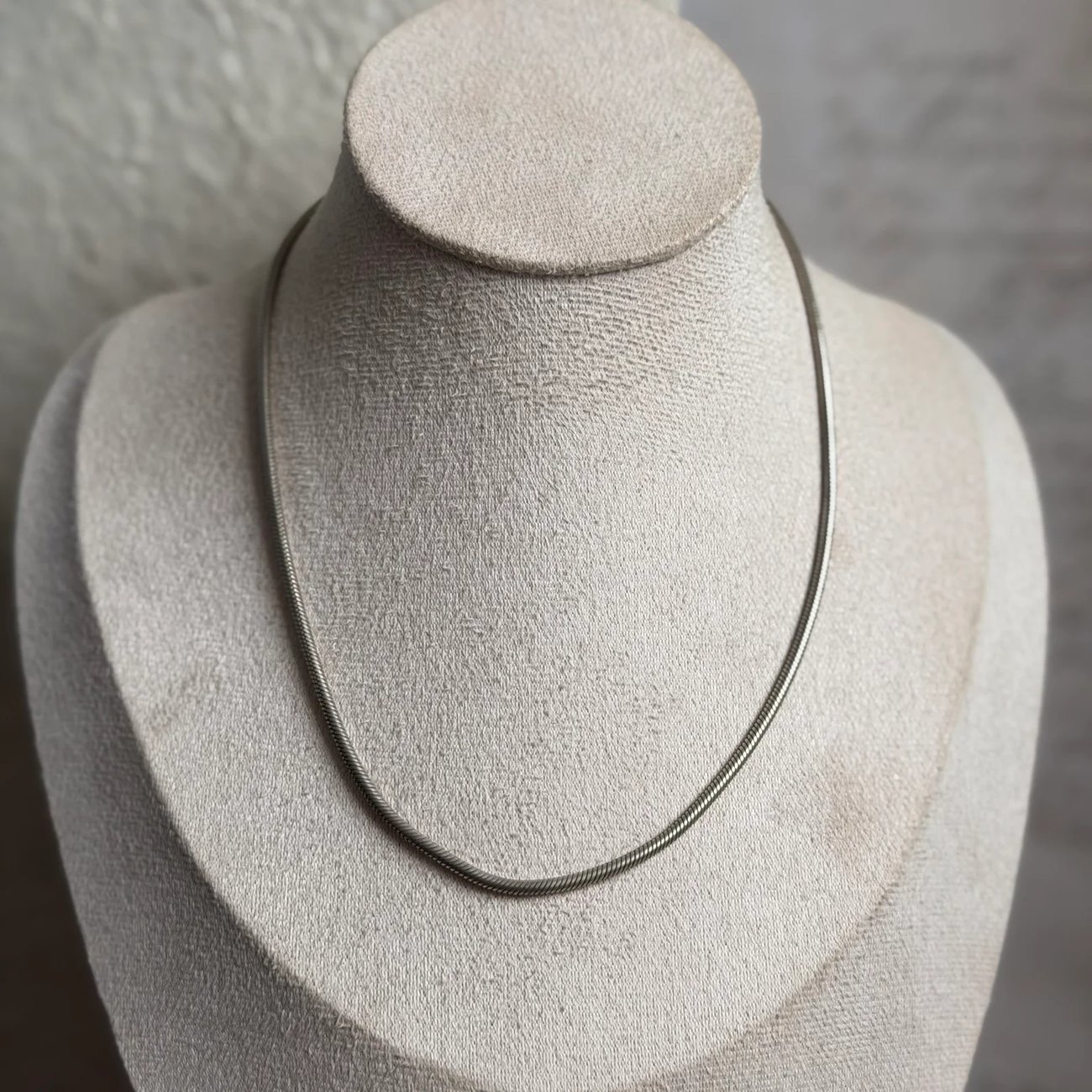 Vintage Sterling Silver Snake Chain Choker 16"