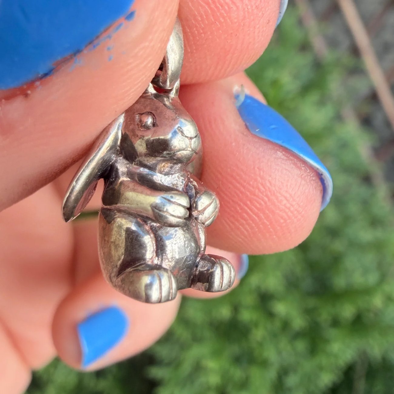 Sterling Silver Rabbit Pendant Charm Bunny Cute - 2