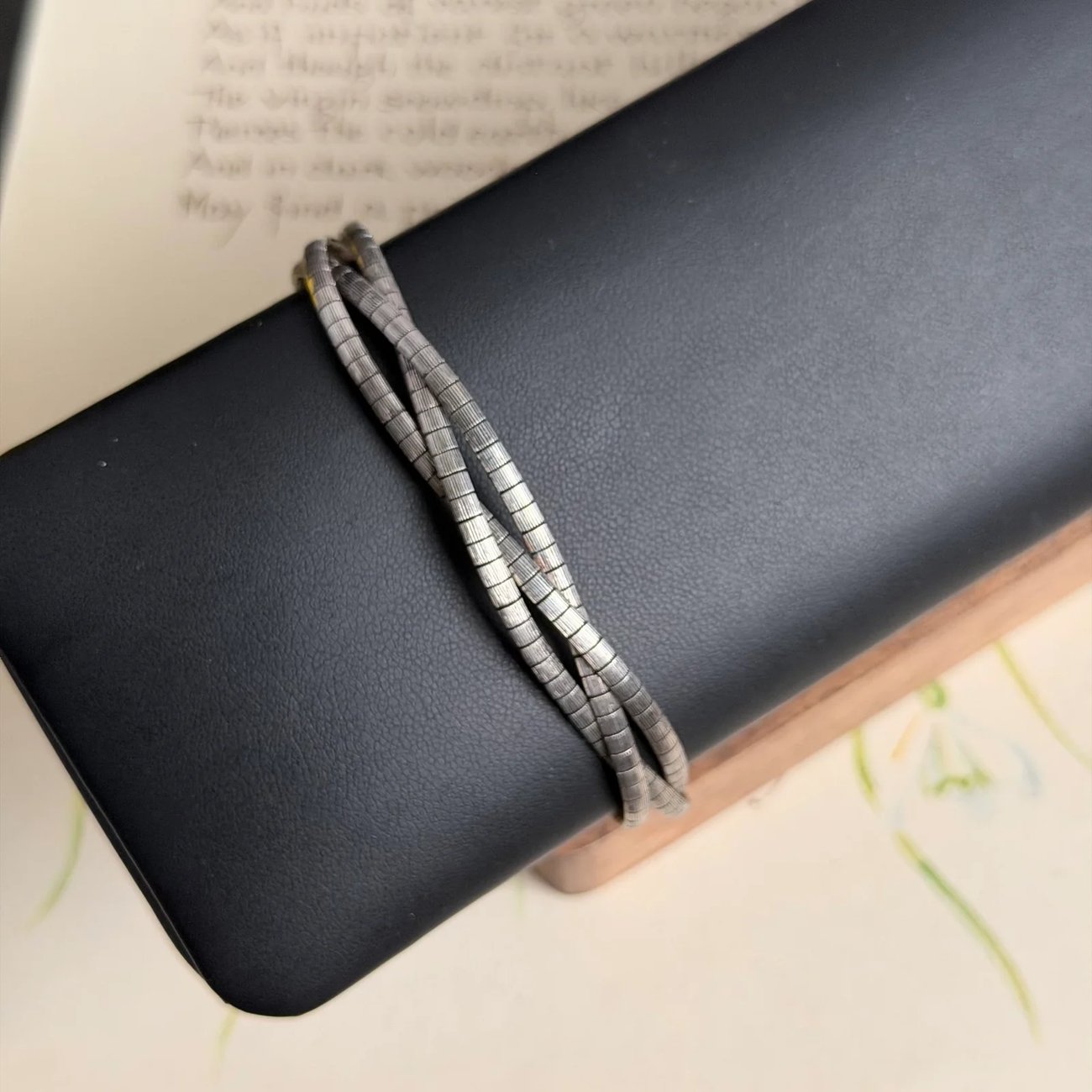 Vintage Sterling Silver Textured Twist Bracelet Braided Multi Strand Chunky Stack