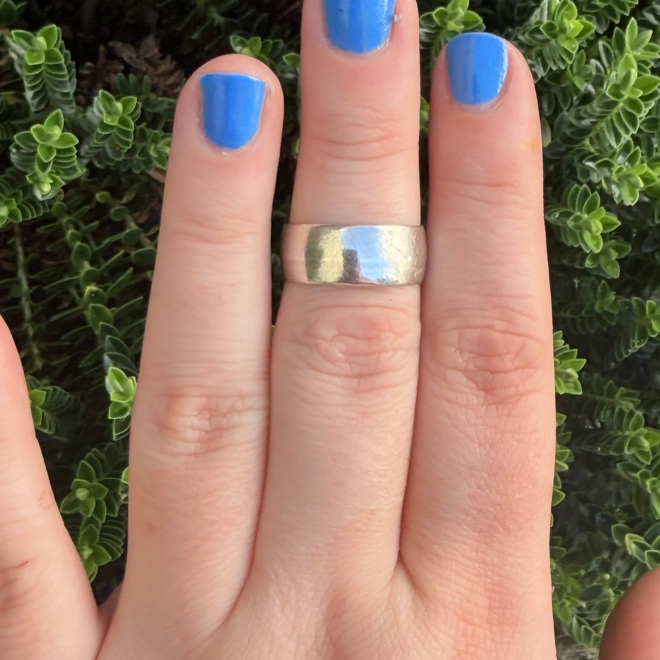 Sterling Silver Wide Chunky Band Ring - 2