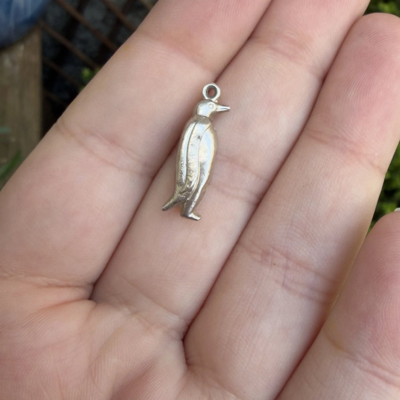 Vintage Silver Penguin Charm Pendant