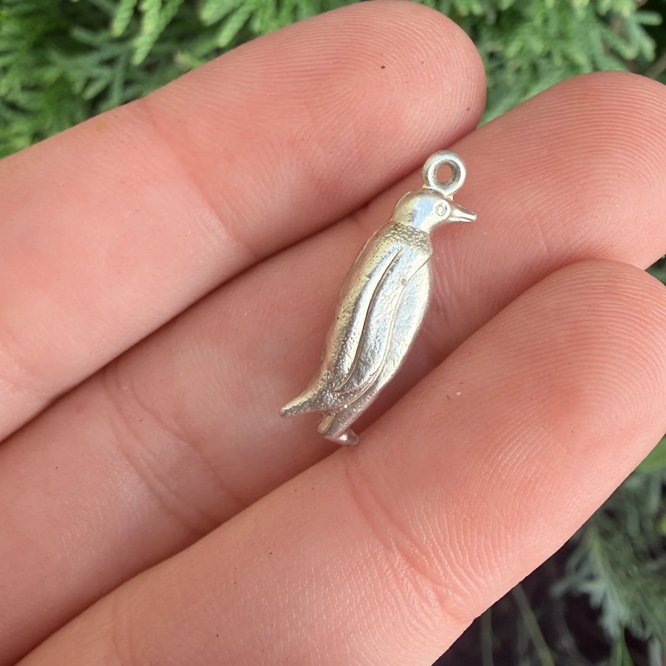 Vintage Silver Penguin Charm Pendant - 2