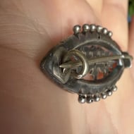 Antique Victorian 1898 Sterling Silver Rose Gold Ivy Leaf Brooch Hallmarked - 5