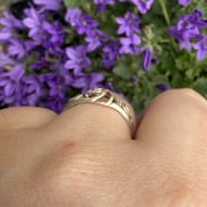 Vintage Sterling Silver Mackintosh Rose Ring Scottish Art Nouveau Openwork - 5