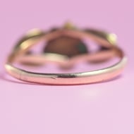 Antique Victorian 9ct Gold Turquoise Pearl Forget Me Not Ring 1877 Hallmarked - 3