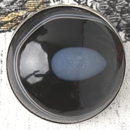 Antique Silver Banded Agate Brooch Victorian Bullseye Black White Cabochon - 3
