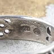 Vintage Sterling Silver Amethyst Ring Ivy Leaf Openwork Band Boho Gothic 925 - 7