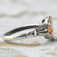 Vintage  Silver Shell Cameo Ring - 4