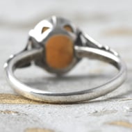 Vintage  Silver Shell Cameo Ring - 5