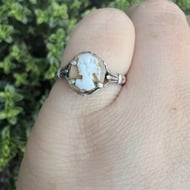Vintage  Silver Shell Cameo Ring - 2