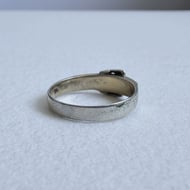 Vintage Silver Buckle Ring Engraved Band Sentimental Love Token Gold Plated - 6