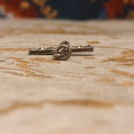Antique Charles Horner Sterling Silver Paste Cross Pendant Chester Art Deco - 3