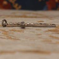 Antique Charles Horner Sterling Silver Paste Cross Pendant Chester Art Deco - 4