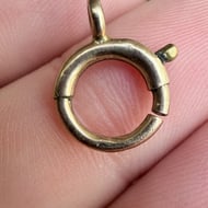 Antique 9ct Gold Bolt Ring Clasp Pendant Enhancer Necklace Fastener Finding - 3