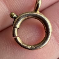 Antique 9ct Gold Bolt Ring Clasp Pendant Enhancer Necklace Fastener Finding - 4