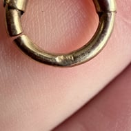 Antique 9ct Gold Bolt Ring Clasp Pendant Enhancer Necklace Fastener Finding - 5