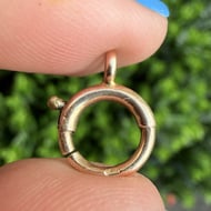 Antique 9ct Gold Bolt Ring Clasp Pendant Enhancer Necklace Fastener Finding - 6