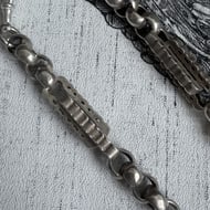 Antique Silver Albert Chain Fancy Link Watch Victorian Necklace - 13