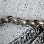 Antique Silver Albert Chain Fancy Link Watch Victorian Necklace - 3