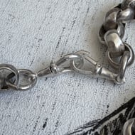 Antique Silver Albert Chain Fancy Link Watch Victorian Necklace - 14