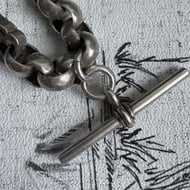 Antique Silver Albert Chain Fancy Link Watch Victorian Necklace - 11