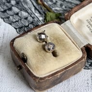 Sterling Silver Round Faceted Ball Stud Earrings