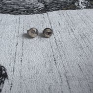 Sterling Silver Round Faceted Ball Stud Earrings  - 3