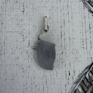 Vintage Pawn Silver Turquoise Coral Pendant Southwestern Feather - 7