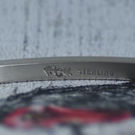 Vintage Sterling Silver Heavy Cuff Bracelet - 2