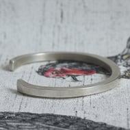 Vintage Sterling Silver Heavy Cuff Bracelet - 4