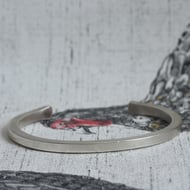 Vintage Sterling Silver Heavy Cuff Bracelet - 5