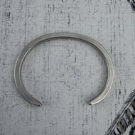 Vintage Sterling Silver Heavy Cuff Bracelet - 7