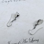 Sterling Silver Citrine Drop Earrings Yellow Cabochon Dainty Boho Gemstone - 4