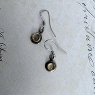 Sterling Silver Citrine Drop Earrings Yellow Cabochon Dainty Boho Gemstone - 6