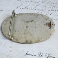 Vintage Mexican Alpaca Abalone Shell Belt Buckle Large Oval Inlaid Boho Western - 4