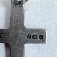 Antique Sterling Silver Cross Pendant Engraved Floral Edwardian Devotional Faith - 6