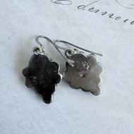 Lapis Lazuli Flower Cluster Drop Earrings Sterling Silver Boho Ethnic Tribal Dangle - 3