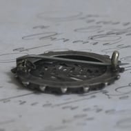 Antique Victorian Silver Name Brooch Matilda Swallow Bird Sweetheart Engraved Pin - 3