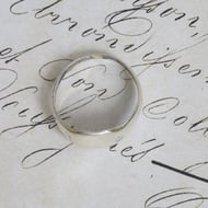 Sterling Silver Signet Ring Plain Oval Blank Face Engravable Pinky Unisex Vintage - 6
