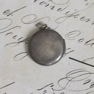 Vintage Sterling Silver Locket Round Engraved Thistle Scottish Photo Pendant Charm - 4