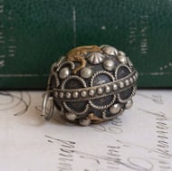 Vintage Silver Plated Elephant Camel Orb Pendant Boho Ropework Sphere Charm - 4