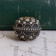 Vintage Silver Plated Elephant Camel Orb Pendant Boho Ropework Sphere Charm - 6
