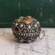 Vintage Silver Plated Elephant Camel Orb Pendant Boho Ropework Sphere Charm - 7