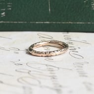 Antique 9ct Gold Split Ring Engraved Bolt Ring Connector Fob Chain Component Charm - 5