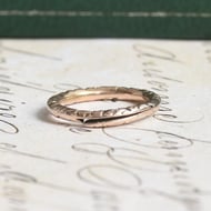Antique 9ct Gold Split Ring Engraved Bolt Ring Connector Fob Chain Component Charm - 6