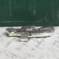 Vintage Southwestern Silver Spirit Bear Pendant Turquoise Opal Inlay Reversible  - 5